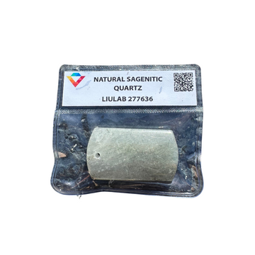 Natural Sagenitic Quartz Gemstone – Barrel-Cut with Subtle Inclusions | LIULAB 277636 Certified