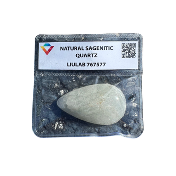 Natural Sagenitic Quartz Pendant – Misty Clarity with Fine Inclusions | LIULAB 767577 Certified