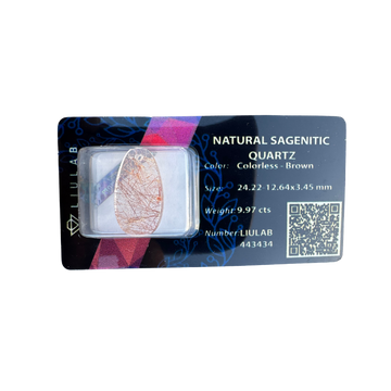 Natural Sagenitic Quartz – Oval Cut | LIULAB Certified #443434