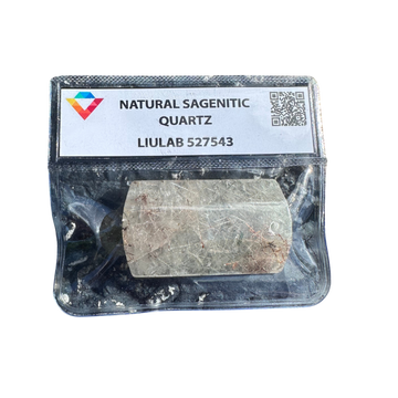 Natural Sagenitic Quartz Pendant – Rose-Golden Thread Inclusions | LIULAB 527543 Certified