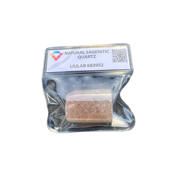 Natural Sagenitic Quartz – Barrel Cut | LIULAB Certified #683952