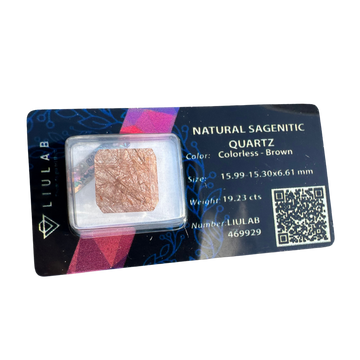 Natural Sagenitic Quartz – Radiant Golden Needle Inclusions | LIULAB Certified #469929