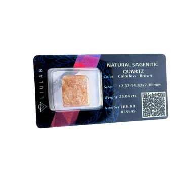 Natural Sagenitic Quartz with Brown Inclusions | LIULAB Certified #835595