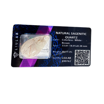 Natural Sagenitic Quartz Gemstone – Bold Rutile Threads in Crystal Clarity | LIULAB 899762 Certified