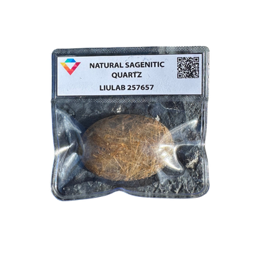 Natural Sagenitic Quartz Palm Stone – Dense Golden Rutile Threads | LIULAB 257657 Certified