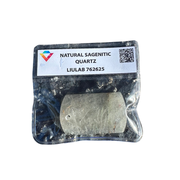 Natural Sagenitic Quartz Pendant Slab – Earthy Clarity with Fine Needle Inclusions | LIULAB 762625