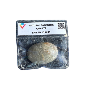 Natural Sagenitic Quartz Cabochon | LIULAB Certified #259459
