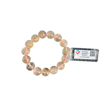Natural Sagenitic Quartz Bracelet | LIULAB Certified #855394
