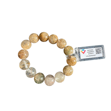 Natural Sagenitic Quartz Bracelet | LIULAB Certified #934257