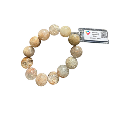 Natural Sagenitic Quartz Bracelet | LIULAB Certified #674362