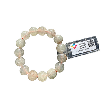 Natural Sagenitic Quartz Bracelet | LIULAB Certified #834757