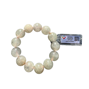 Natural Sagenitic Quartz Bracelet | Certificate No. LIULAB 579667