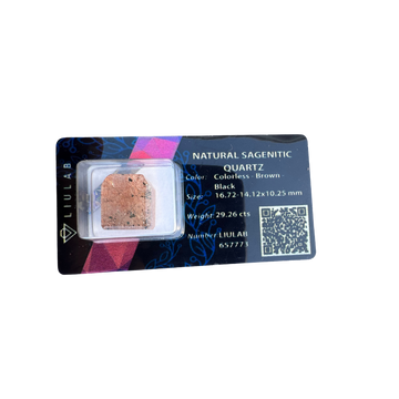Natural Sagenitic Quartz – Fancy Cut | LIULAB Certified #657773