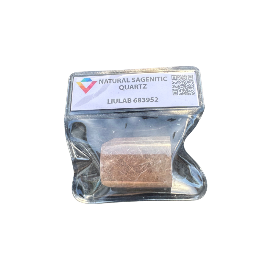 Natural Sagenitic Quartz – Barrel Cut | LIULAB Certified #683952