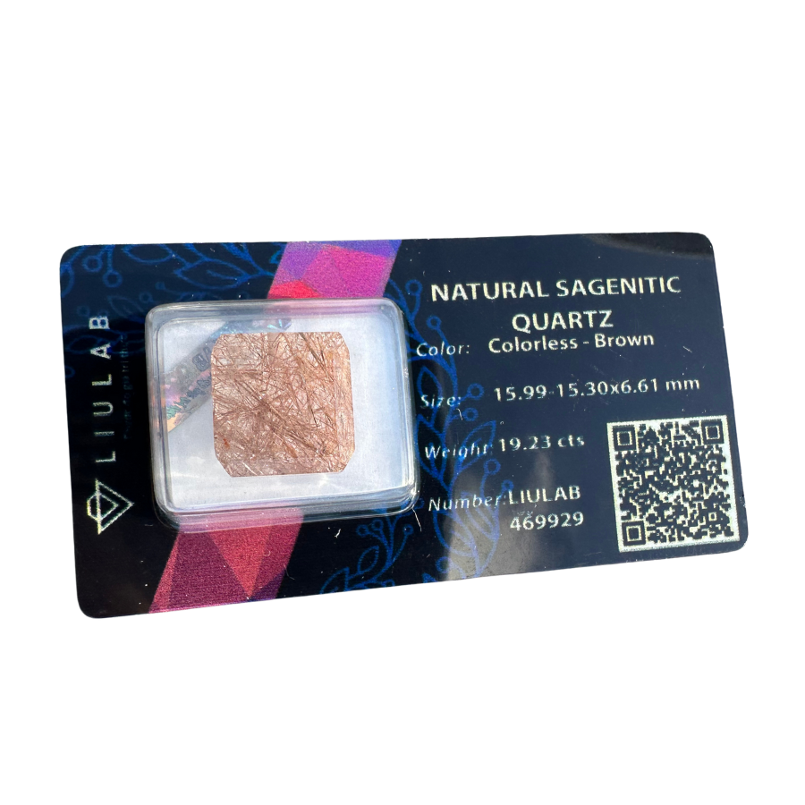 Natural Sagenitic Quartz – Radiant Golden Needle Inclusions | LIULAB Certified #469929