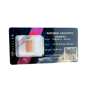 Natural Sagenitic Quartz – Fine Golden Rutile | LIULAB Certified #635459