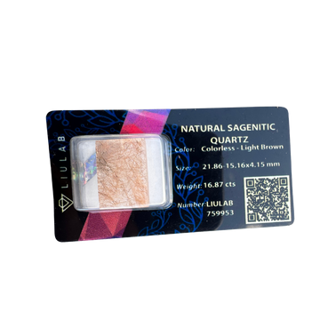 Natural Sagenitic Quartz – Light Brown Rutile Threads | LIULAB Certified #759953