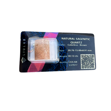 Natural Sagenitic Quartz – Unique Brown Rutile Inclusions | LIULAB Certified #537977