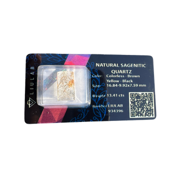 Natural Sagenitic Quartz with Golden & Black Rutile Inclusions | LIULAB Certified #943396