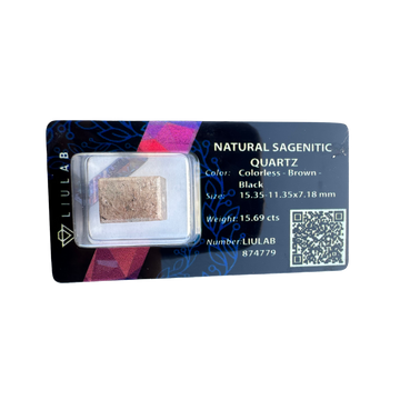 Natural Sagenitic Quartz with Brown & Black Inclusions | LIULAB Certified #874779