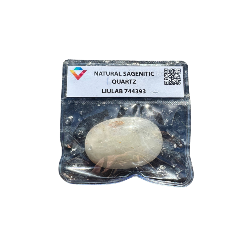 Natural Sagenitic Quartz – Oval Cabochon with Subtle Inclusions | LIULAB Certified #744393