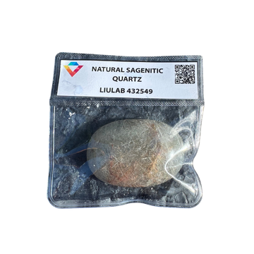 Natural Sagenitic Quartz Palm Stone – Mixed Rutile Veins in Smoky Clear Matrix | LIULAB 432549 Certified