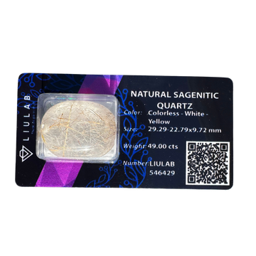Natural Sagenitic Quartz – Golden Rutile Illumination | LIULAB 546429 Certified