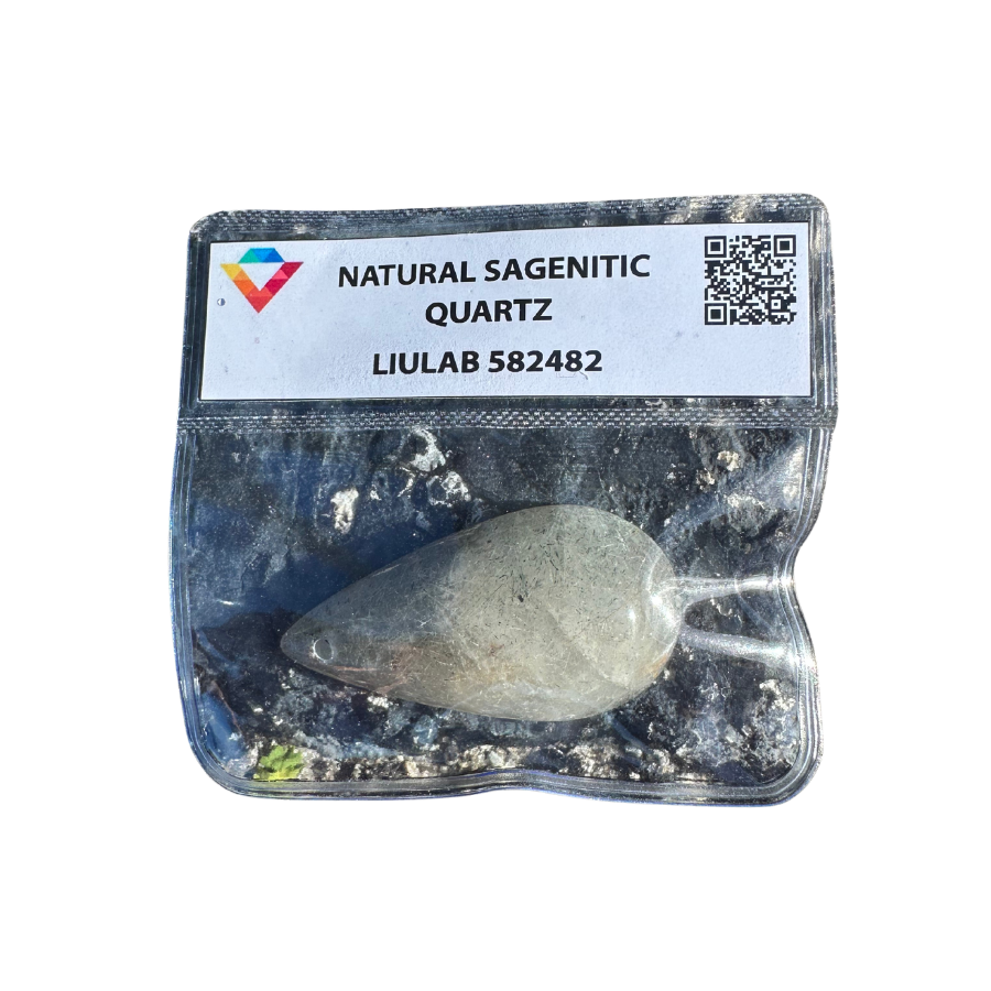 Natural Sagenitic Quartz Pendant Stone | LIULAB Certified #582482