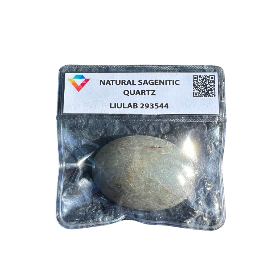 Natural Sagenitic Quartz Cabochon | LIULAB Certified #293544