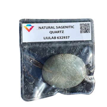 Natural Sagenitic Quartz Cabochon | LIULAB Certified #632937