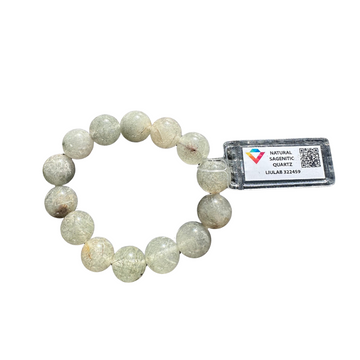 Natural Sagenitic Quartz Bracelet | Certificate No. LIULAB 322459