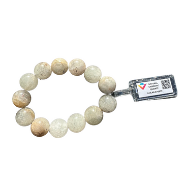 Natural Sagenitic Quartz Bracelet | Certificate No. LIULAB 876379